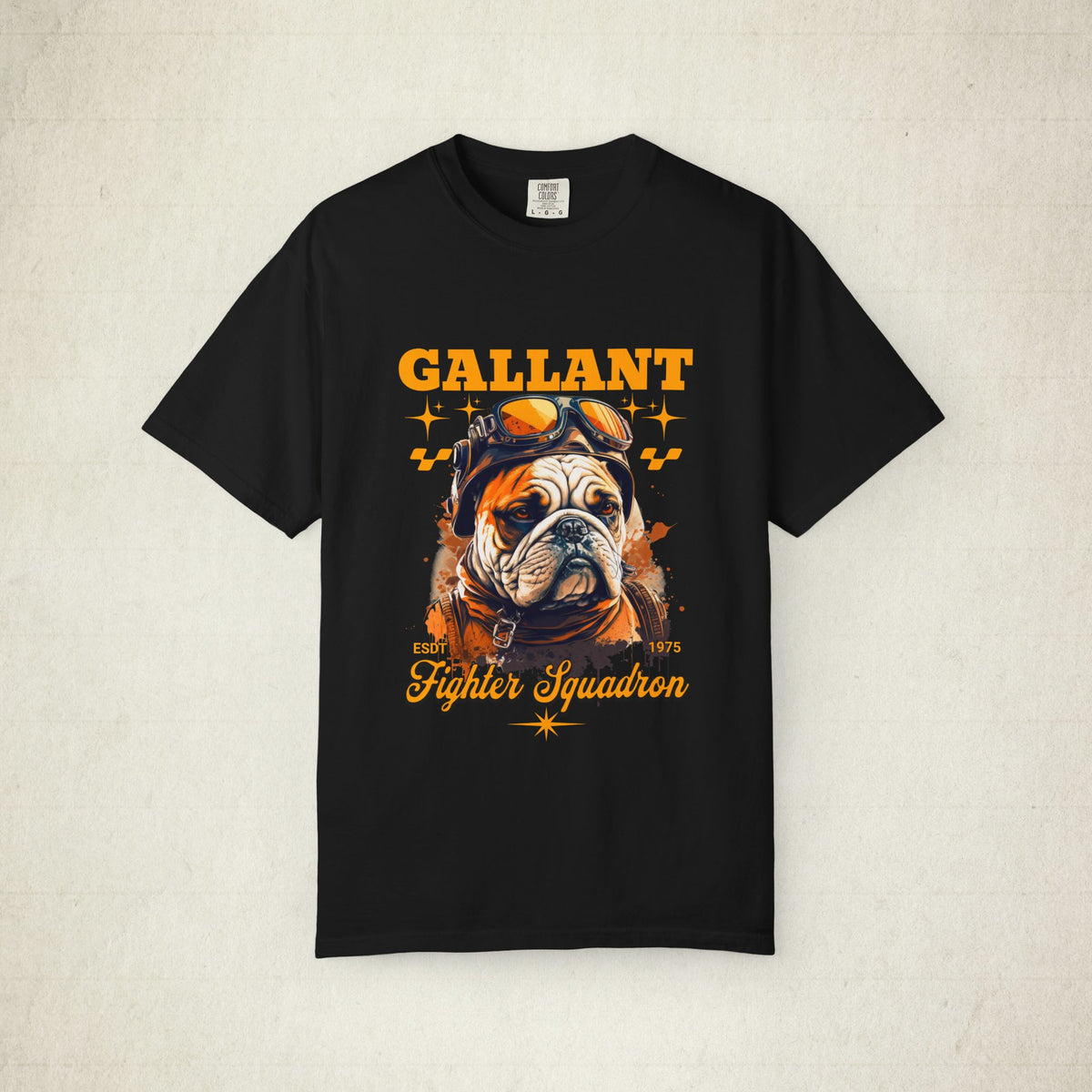 Gallant Fighter Squadron Bulldog Tee featuring a Gallant Fighter Squadron design, graphic tee