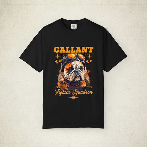Gallant Fighter Squadron Bulldog Tee featuring a Gallant Fighter Squadron design, graphic tee