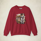 Gatsby the Adventure Dog Crewneck Sweatshirt featuring a Gatsby the Adventure Dog design, crewneck sweatshirt