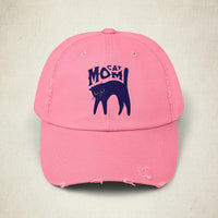 Cat Mom Distressed Cap
