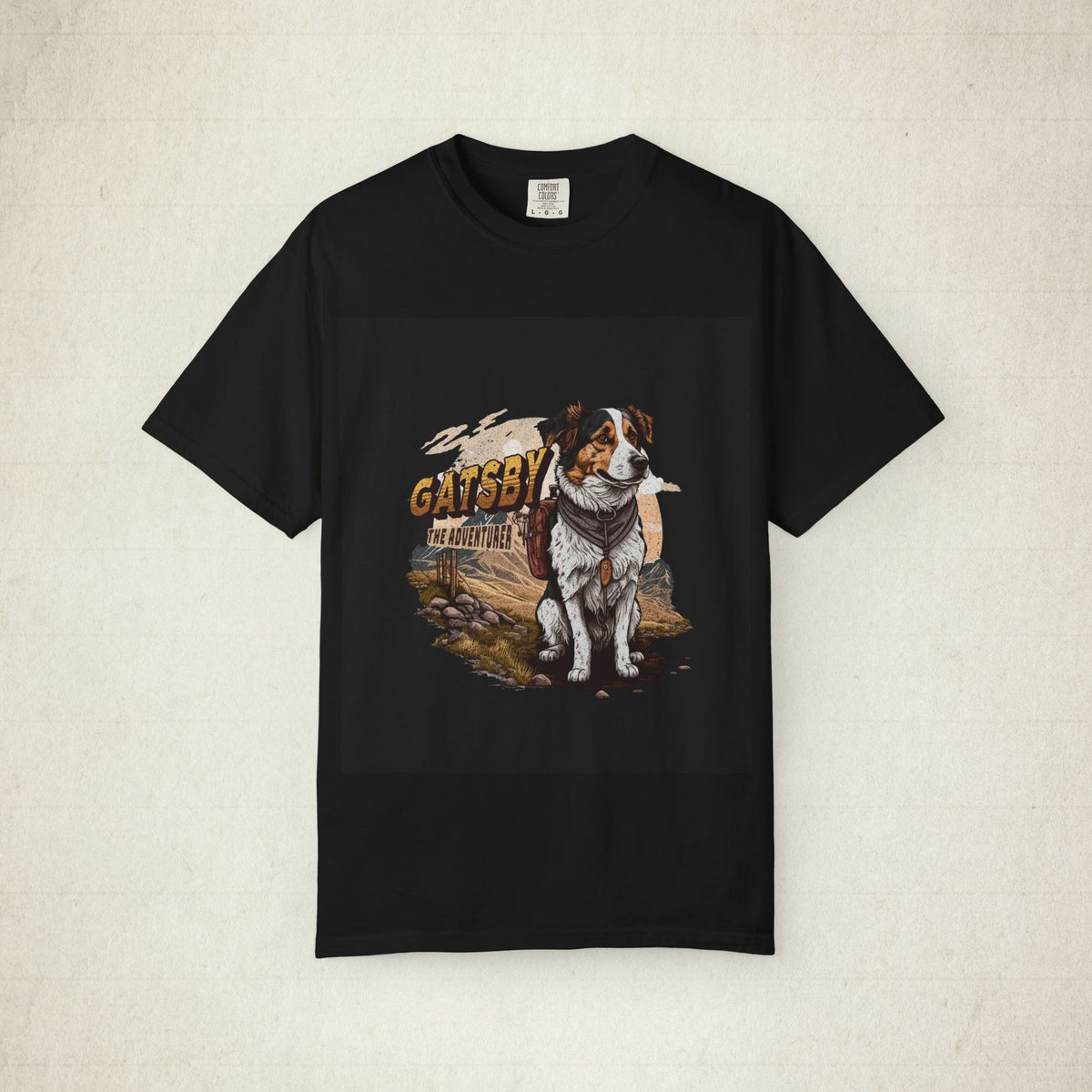 Vintage Gatsby Dog Graphic Tee featuring a Vintage Gatsby Dog design, graphic tee