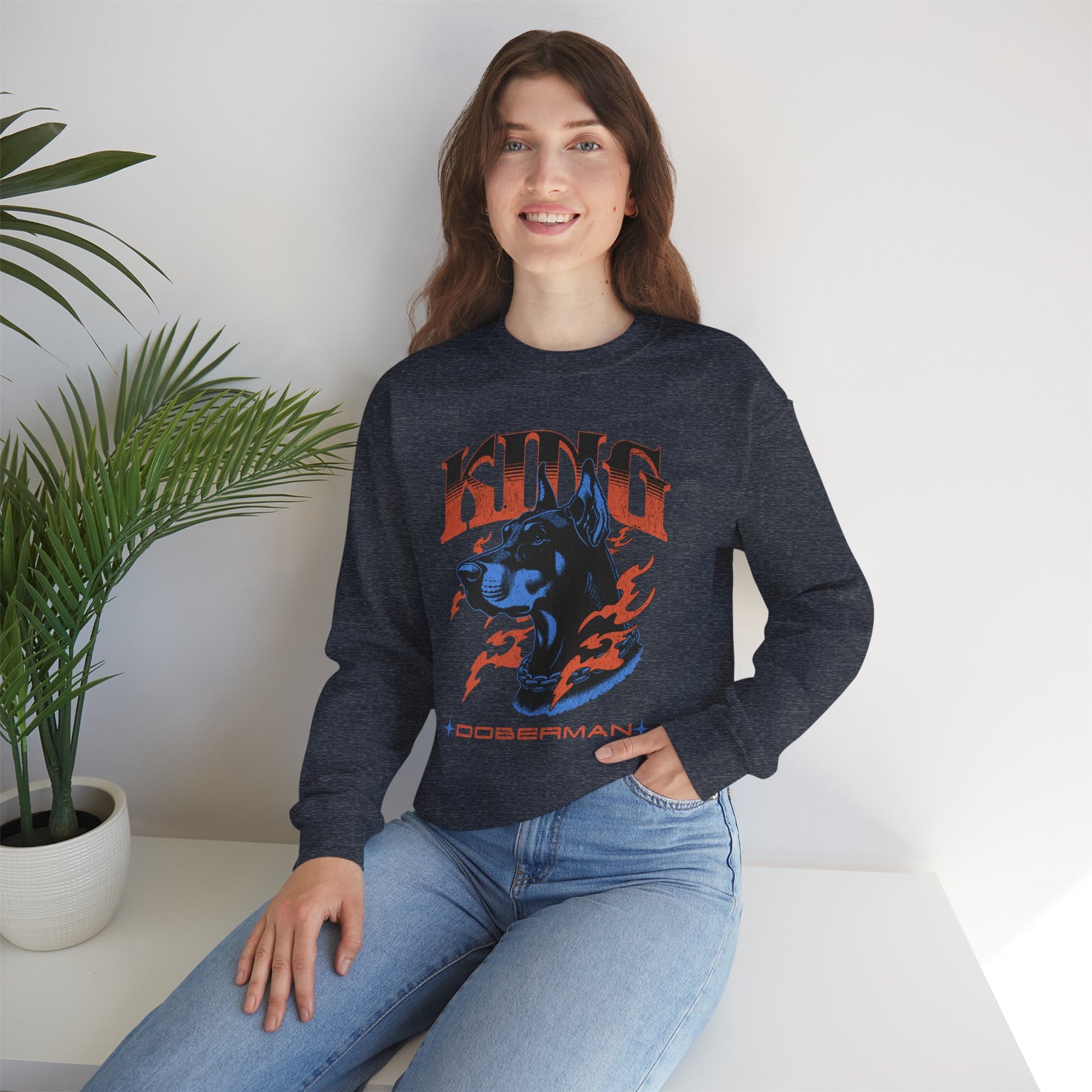 Bold Doberman King Unisex Sweatshirt