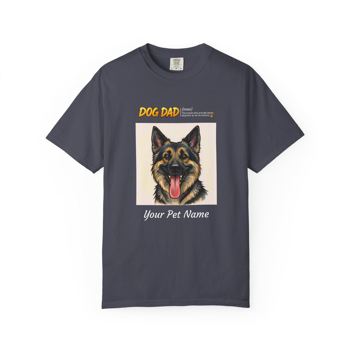 Custom Dog Dad Caricature T-Shirt | Personalized Pet Portrait Tee