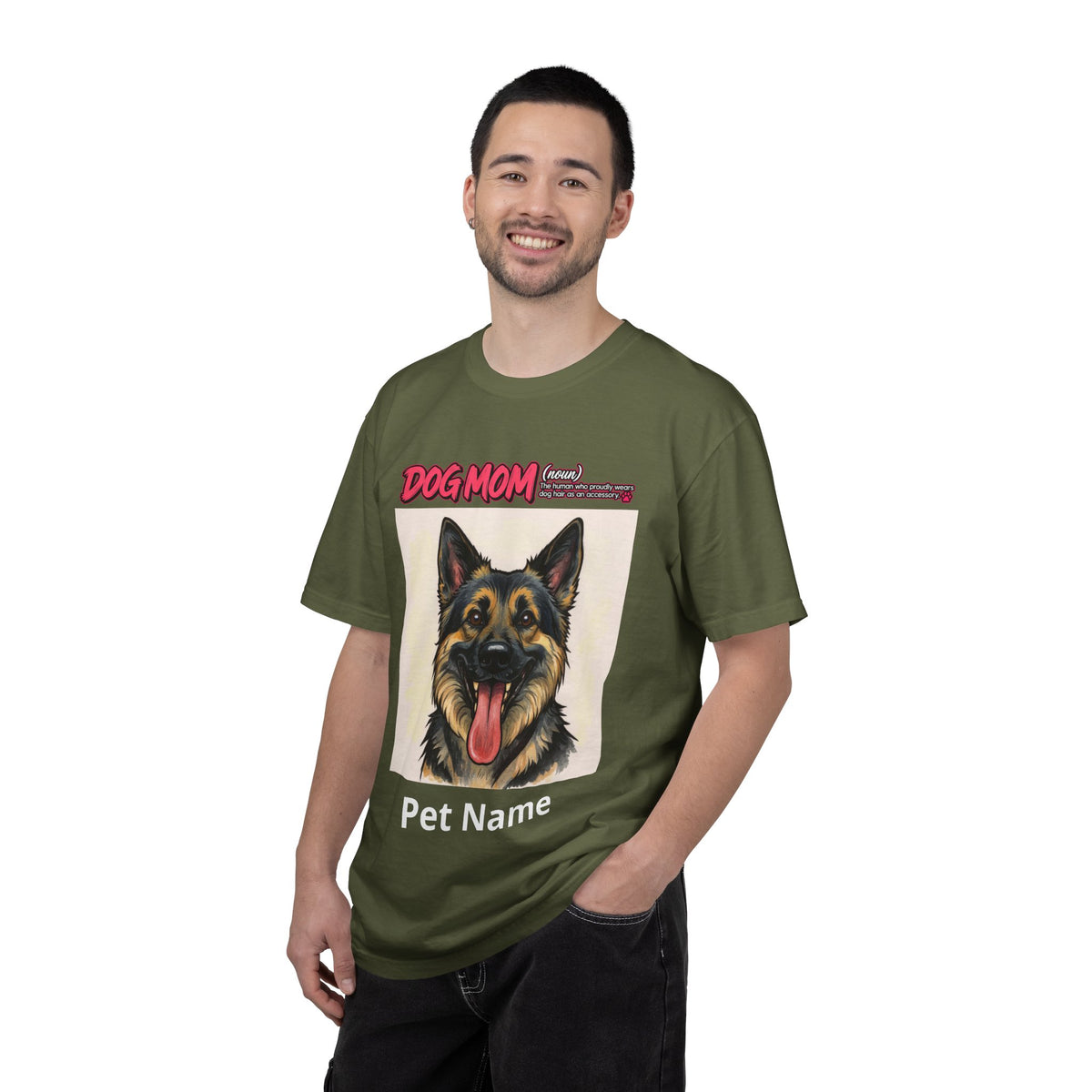 Custom Dog Dad Caricature T-Shirt | Personalized Pet Portrait Tee