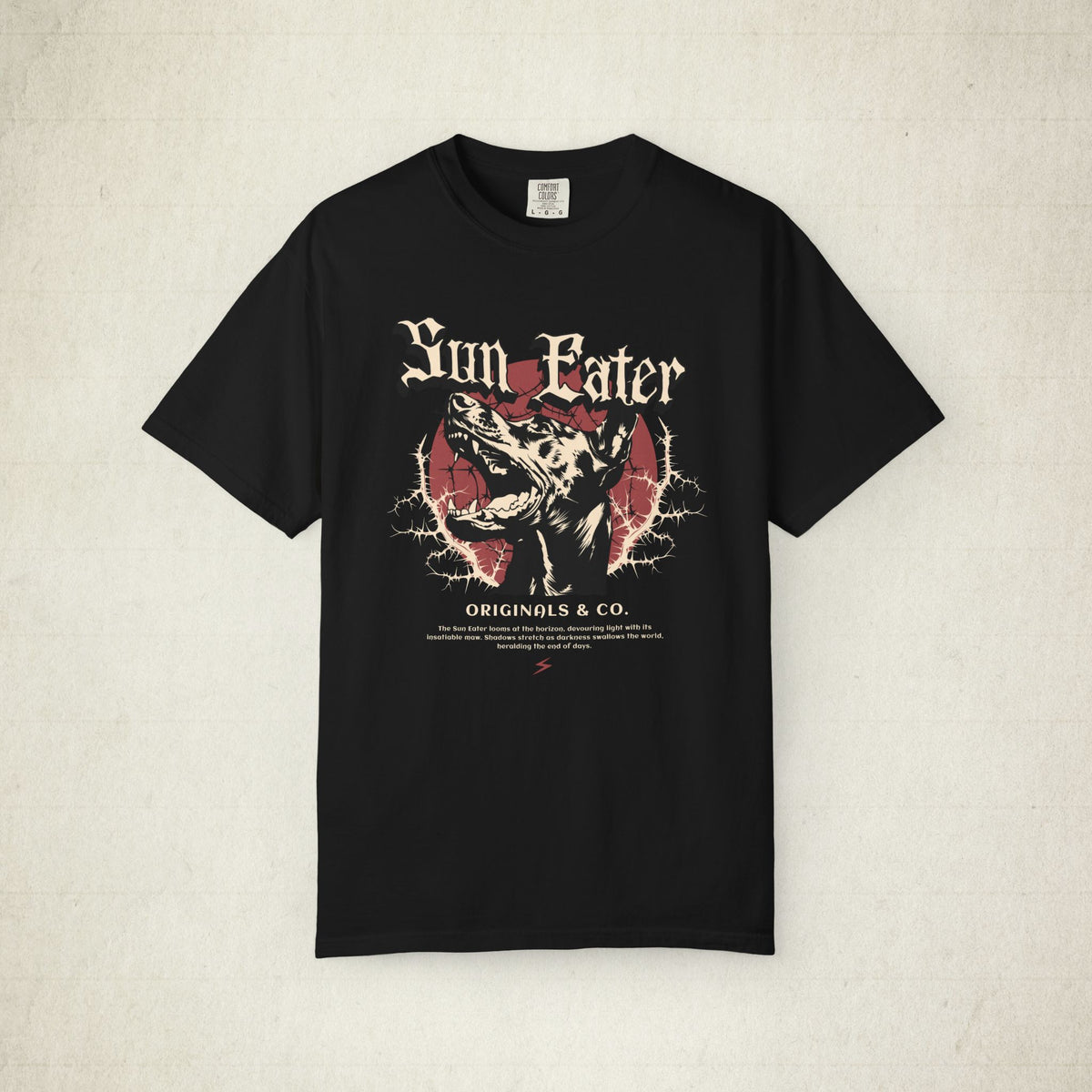 Sun Eater Dog Graphic Tee featuring a Sun Eater design, graphic tee
