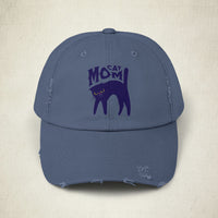 Cat Mom Distressed Cap