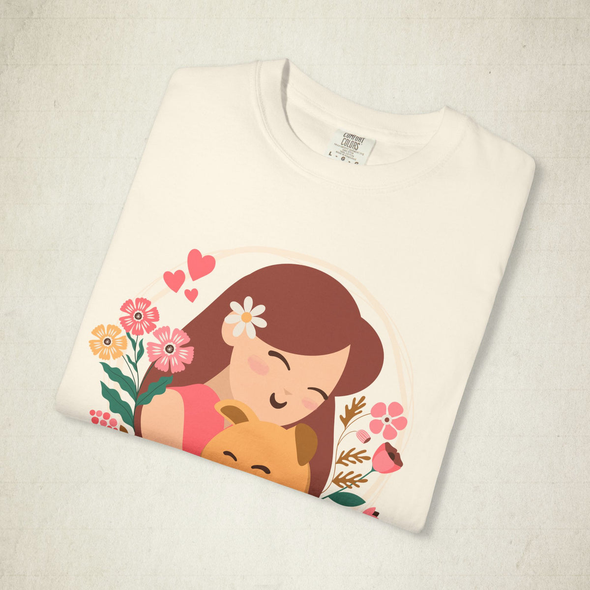 Dog Mom Floral Graphic Tee featuring a Dog Mom design, graphic tee