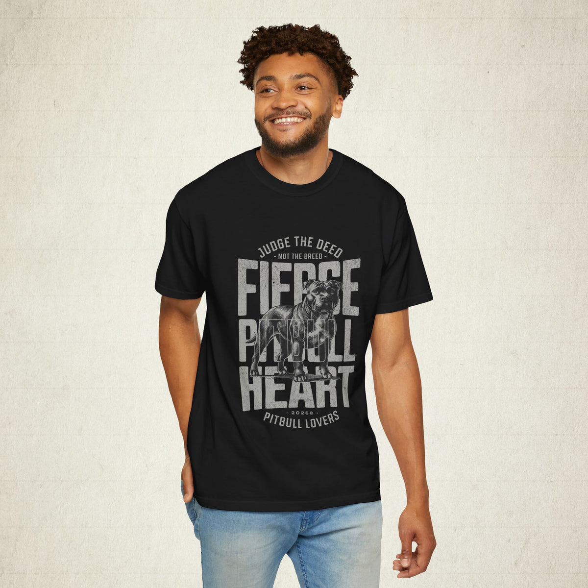 Fierce Pitbull Graphic Tee featuring a Fierce Pitbull design, graphic tee