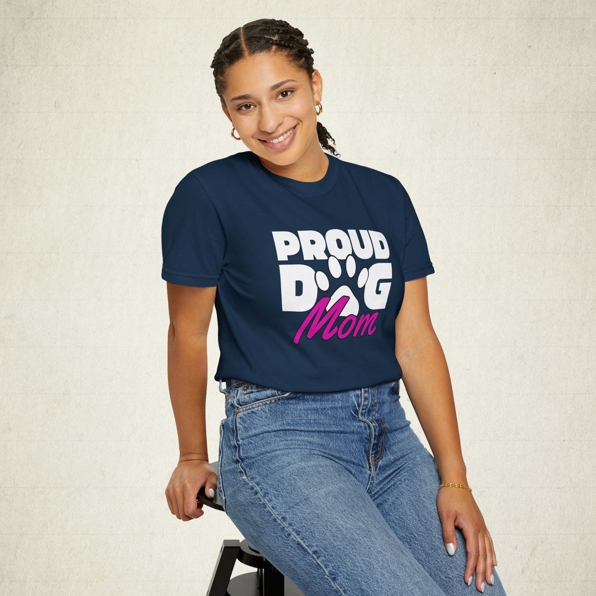 Proud Dog Mom Graphic Tee featuring a Proud Dog Mom design, graphic tee