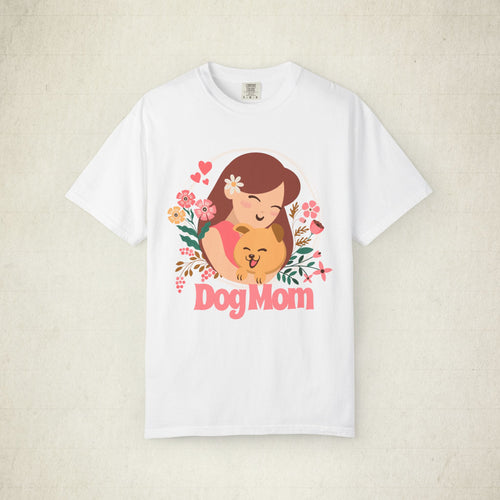 Dog Mom Floral Graphic Tee featuring a Dog Mom design, graphic tee