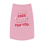 I Give Free Kisses Dog Tank Top featuring a I Give Free Kisses for You design, pet tank top