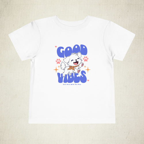 Good Vibes Puppy Toddler Tee featuring a Good Vibes design, toddler tee